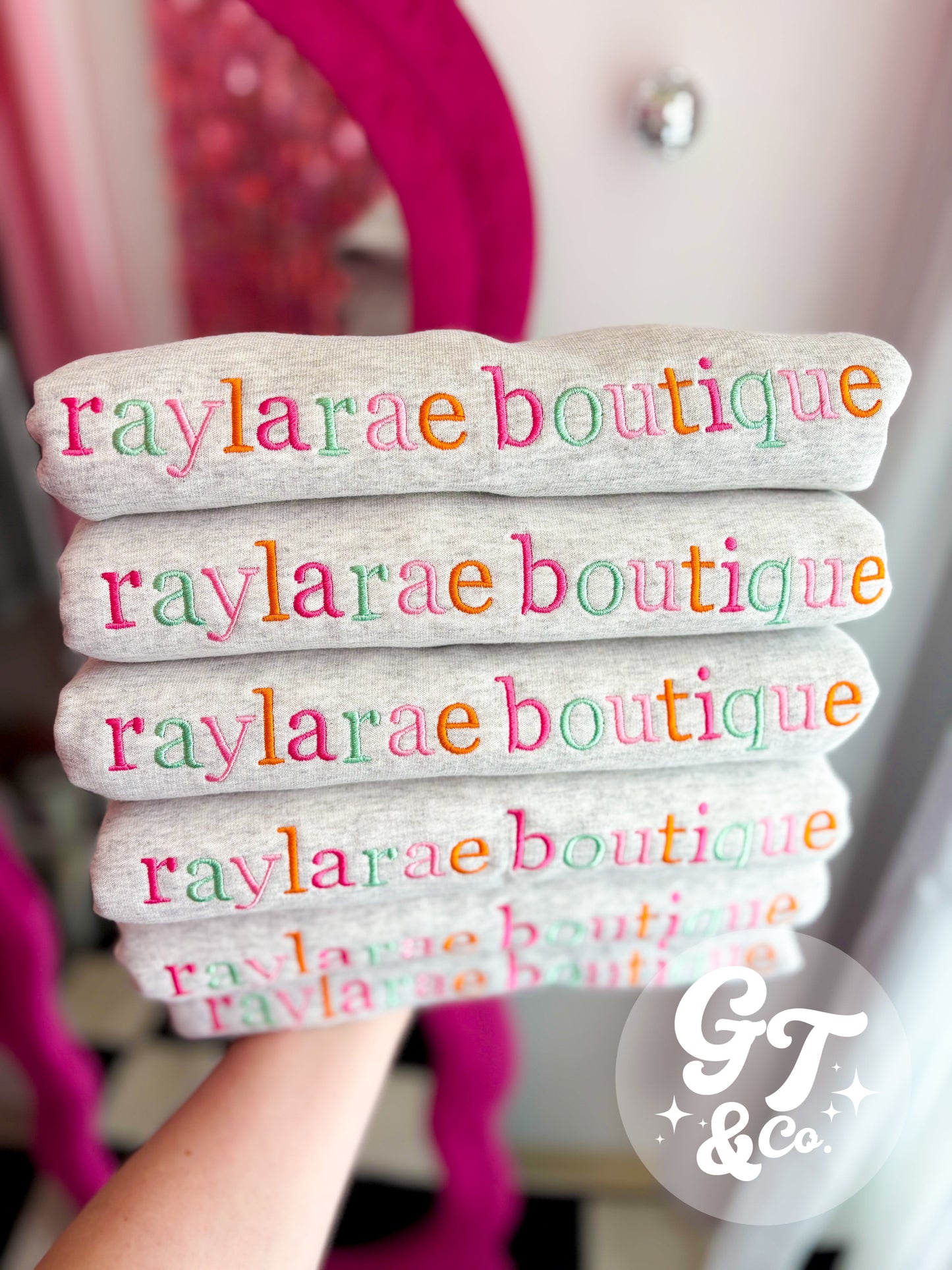 Custom Spring Business Embroidered Crewneck *MADE TO ORDER 10-15 BIZ DAYS*