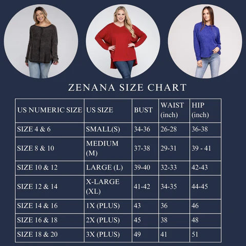 Zenana Pocket Crew Neck