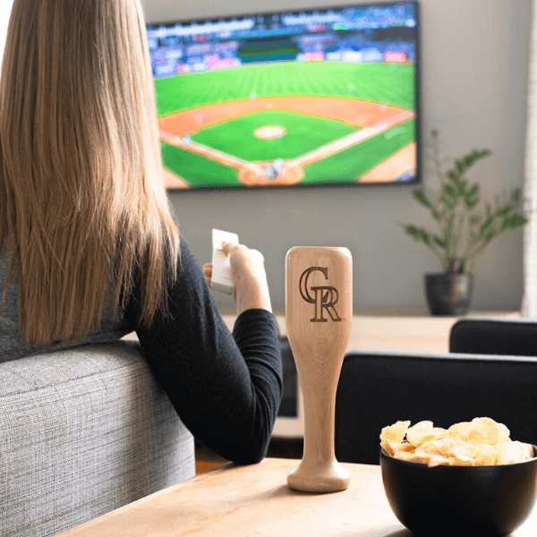 Colorado Rockies "CR" Wined Up® | Baseball Bat Wine Mug