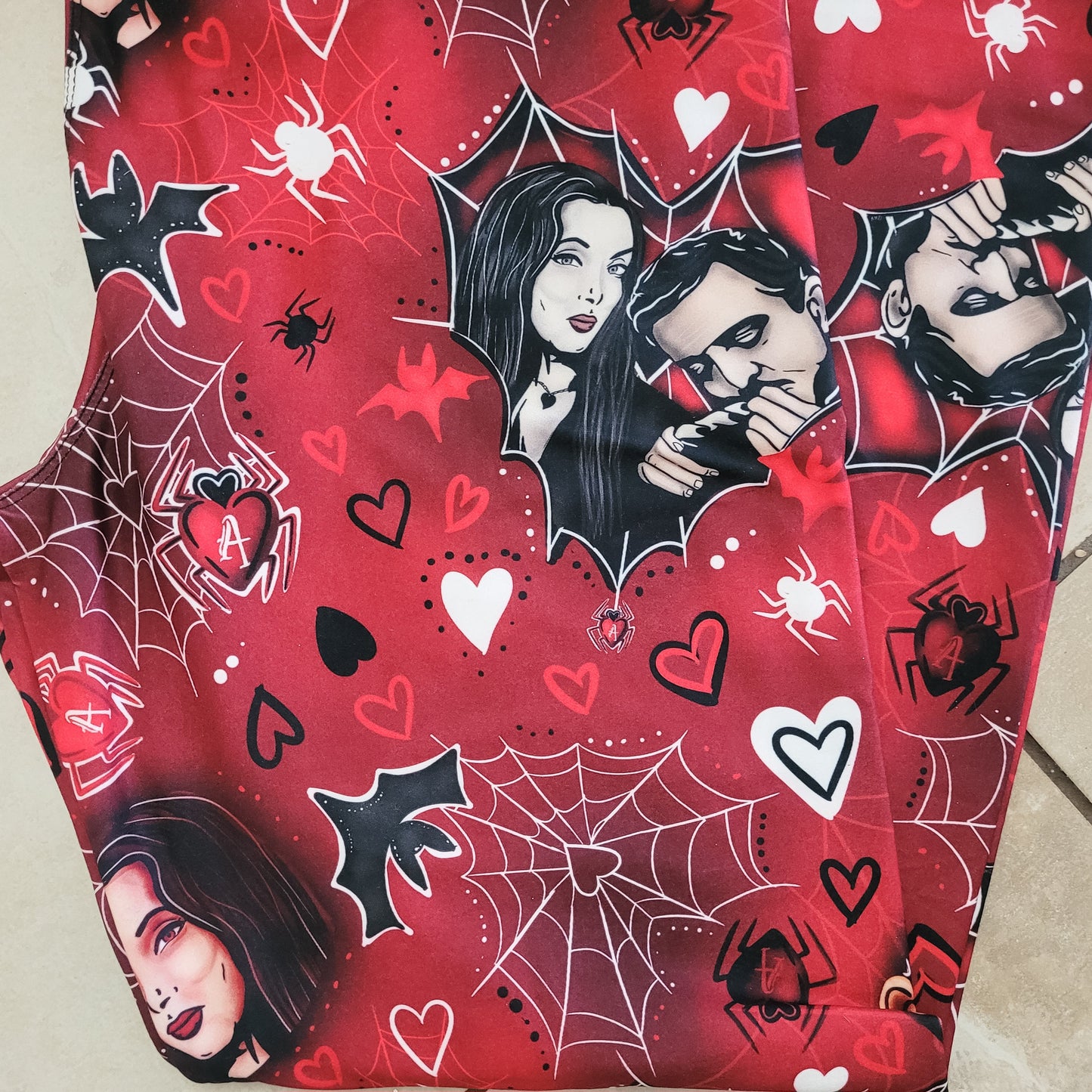 Addams Goals (Semi-Exclusive) - Addams Family Gothic Valentine's Day Love High-quality Handcrafted Vibrant Leggings