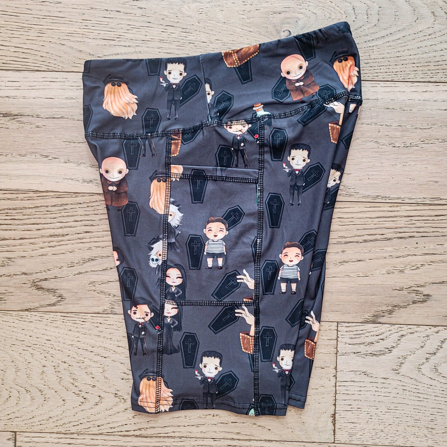 Spooky Family (Exclusive) Pocket Biker Shorts - High-quality Handcrafted Vibrant Bike Shorts
