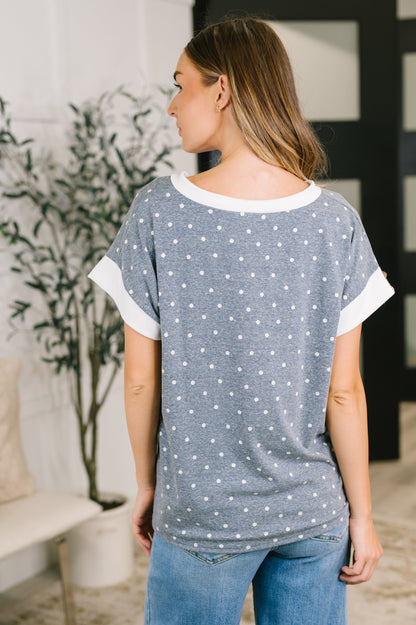 Dot, Dot, Dot V-Neck Casual Top
