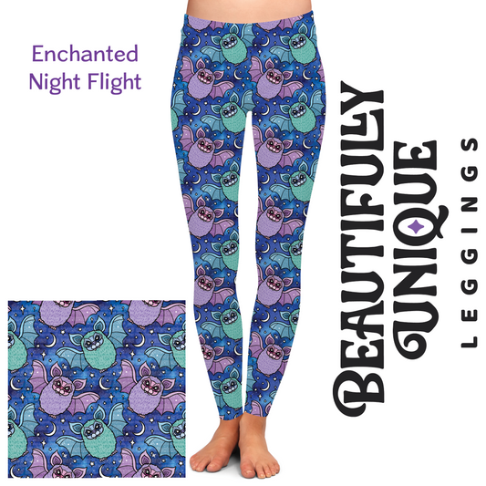 Pre-Order: Enchanted Night Flight Exclusive Leggings - High-quality Handcrafted Vibrant
