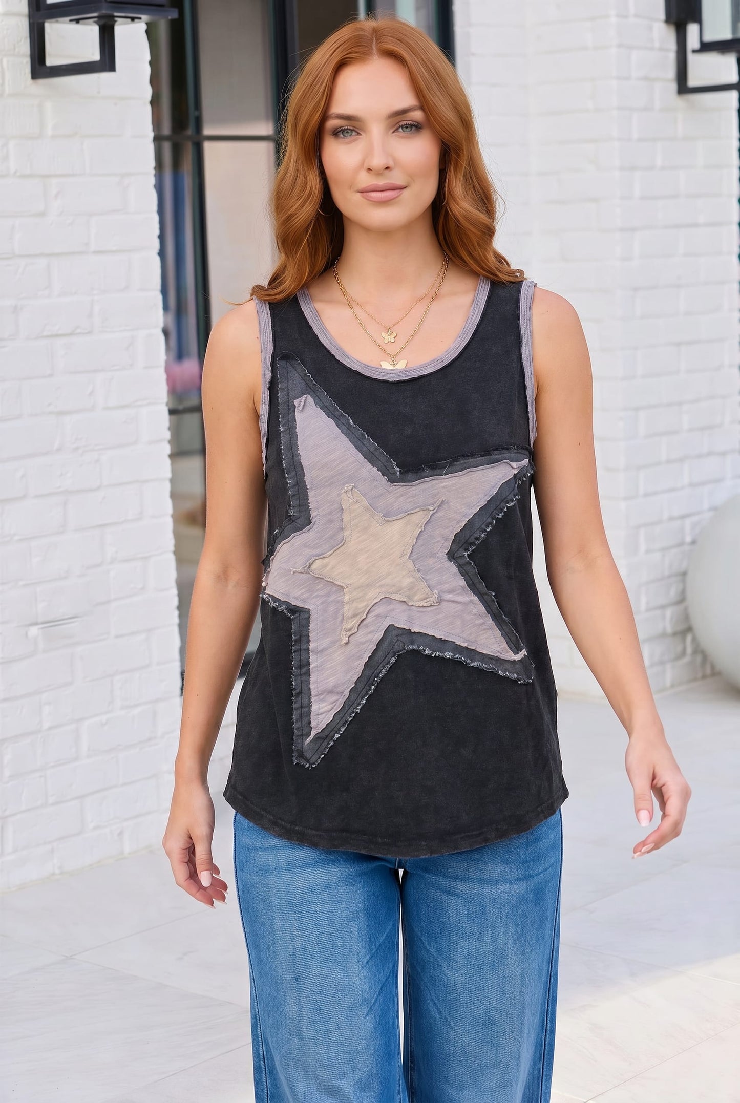 Star Power Mineral Washed Tank Top