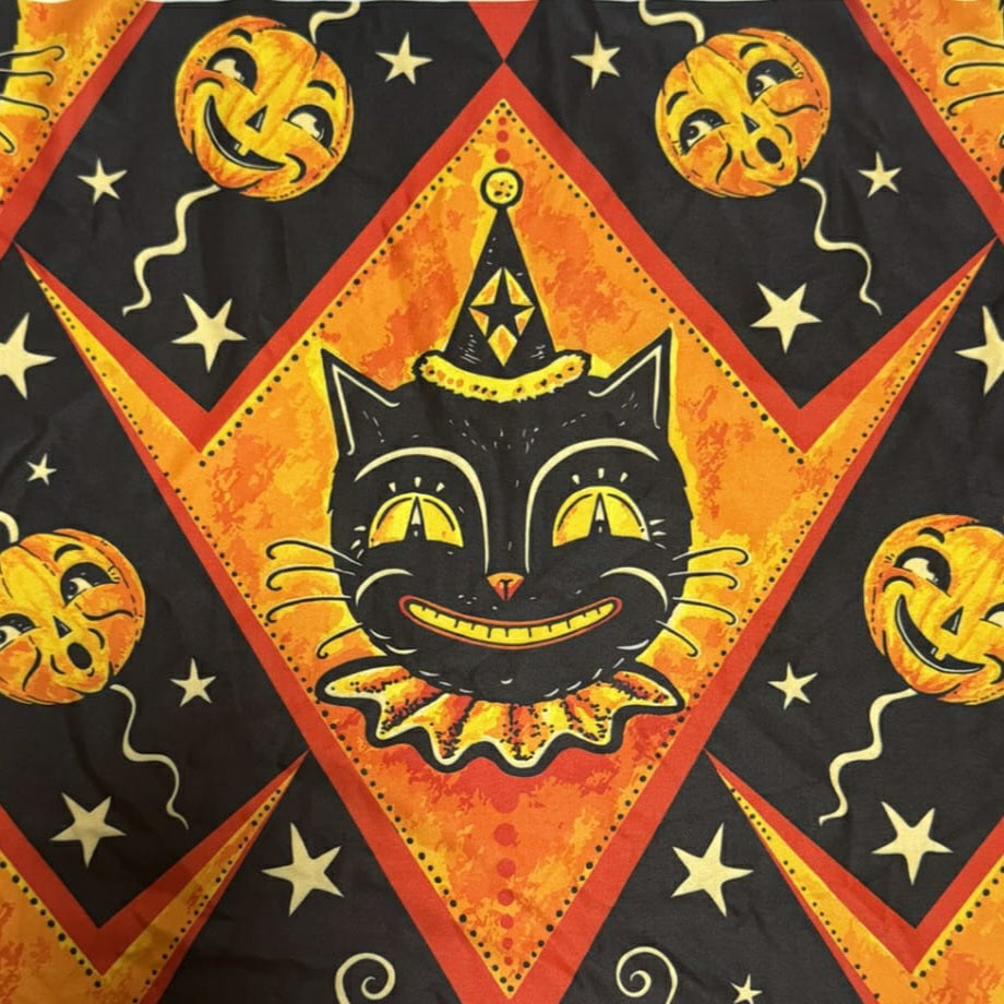 "Grinning Jack" (Johanna Parker Exclusive) Orange Vintage Cat - High-quality Handcrafted Vibrant Leggings