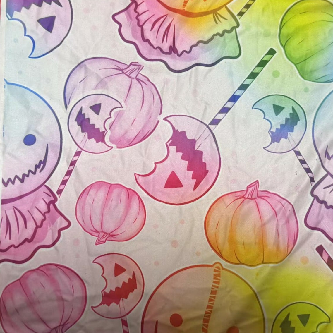 Check Your Candy Pastel Rainbow Pumpkin (Semi-Exclusive) - High-quality Handcrafted Vibrant Leggings