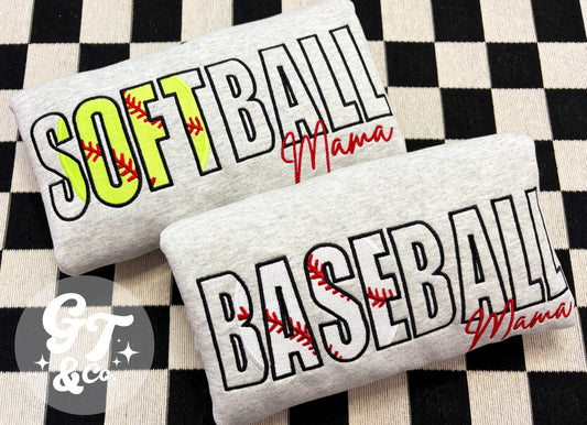 Softball Mama Crewneck *MADE TO ORDER 10-15 BIZ DAYS*