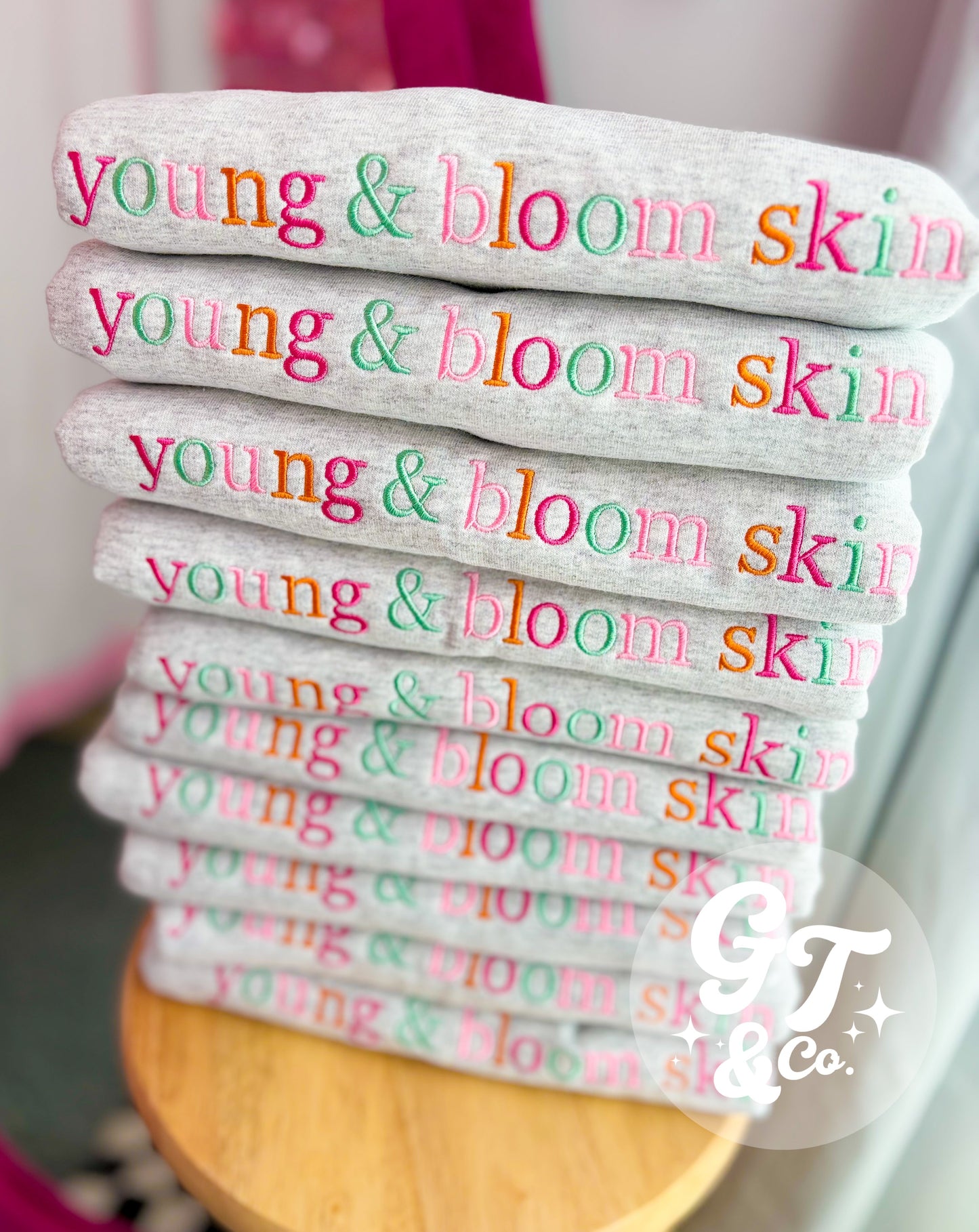 Custom Spring Business Embroidered Crewneck *MADE TO ORDER 10-15 BIZ DAYS*