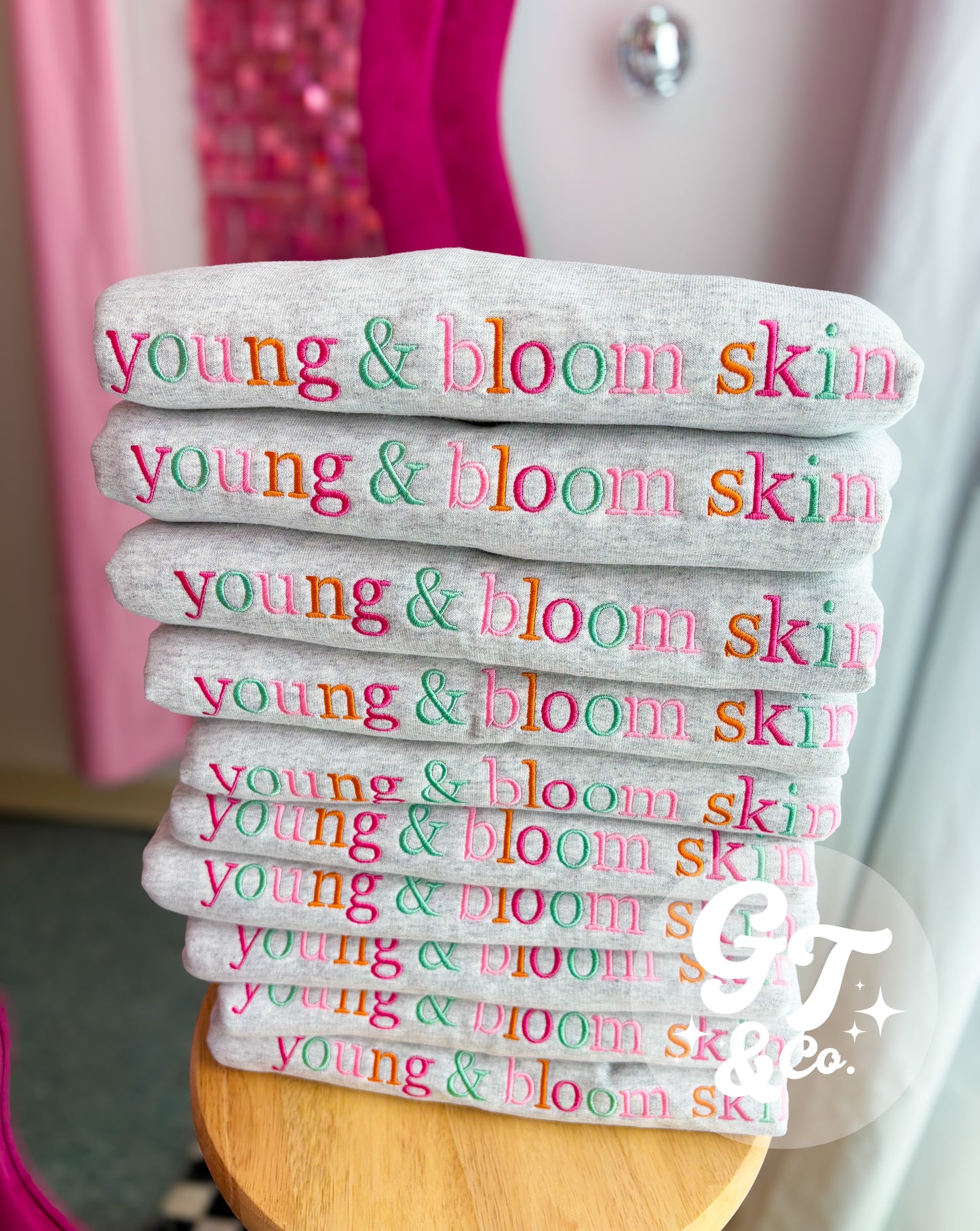 Custom Spring Business Embroidered Crewneck *MADE TO ORDER 10-15 BIZ DAYS*