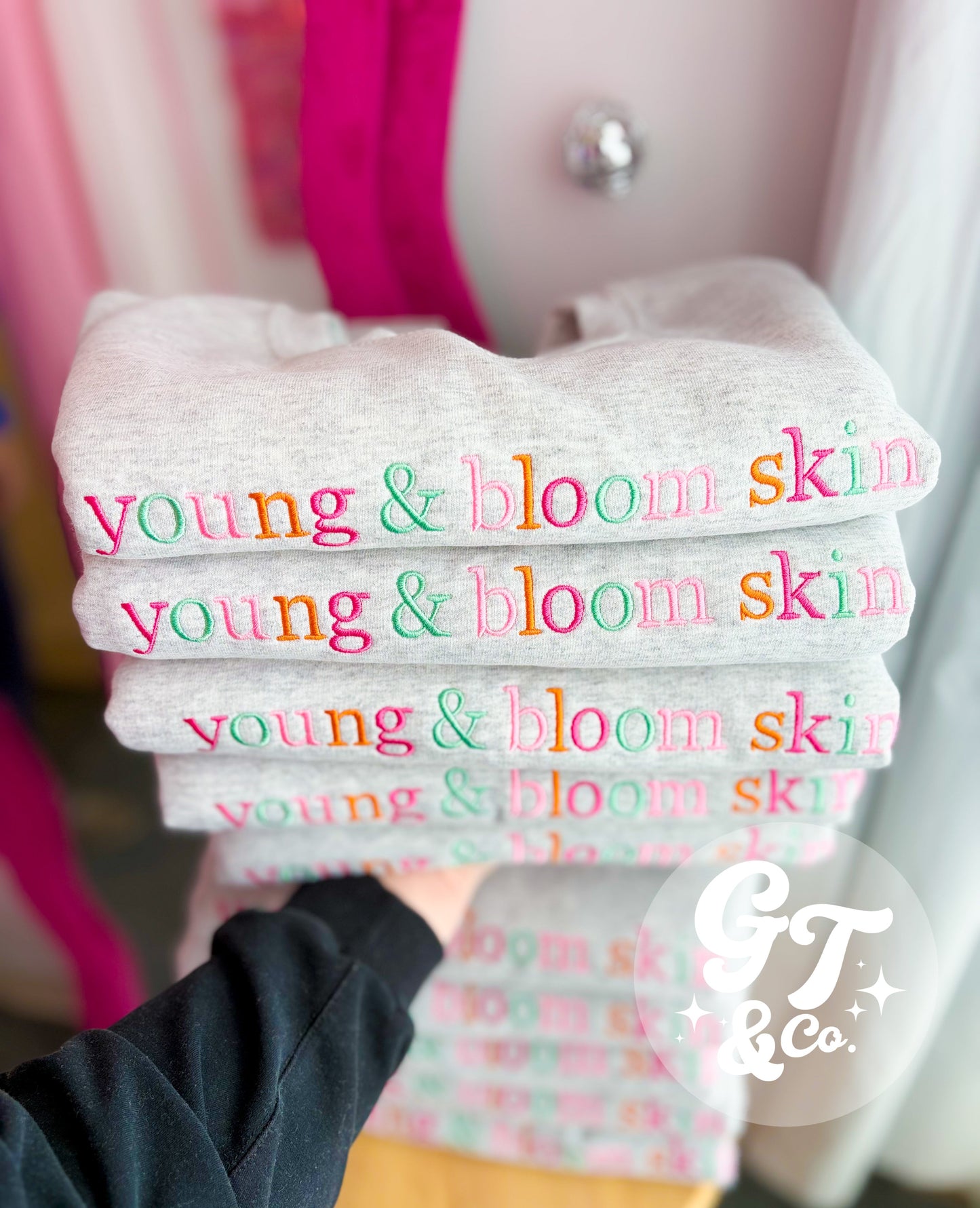 Custom Spring Business Embroidered Crewneck *MADE TO ORDER 10-15 BIZ DAYS*