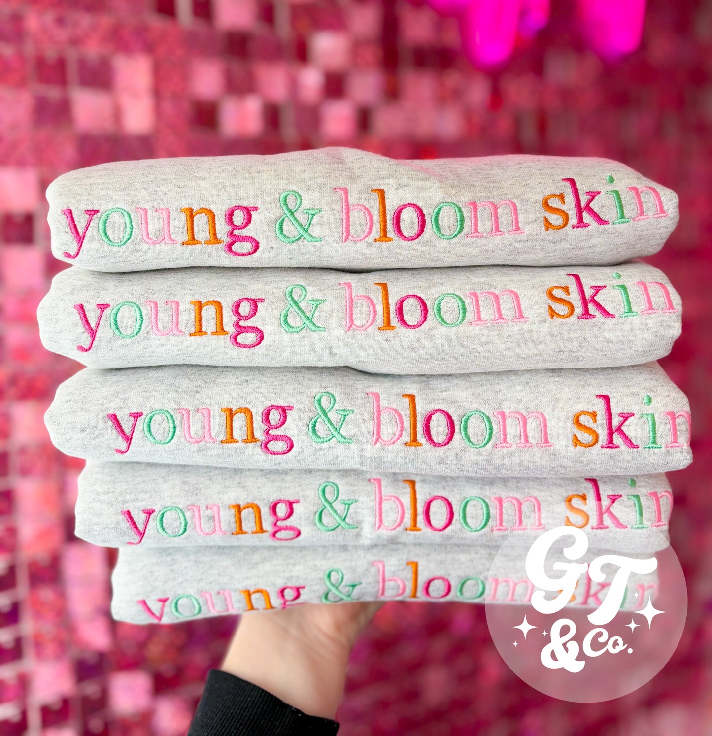 Custom Spring Business Embroidered Crewneck *MADE TO ORDER 10-15 BIZ DAYS*