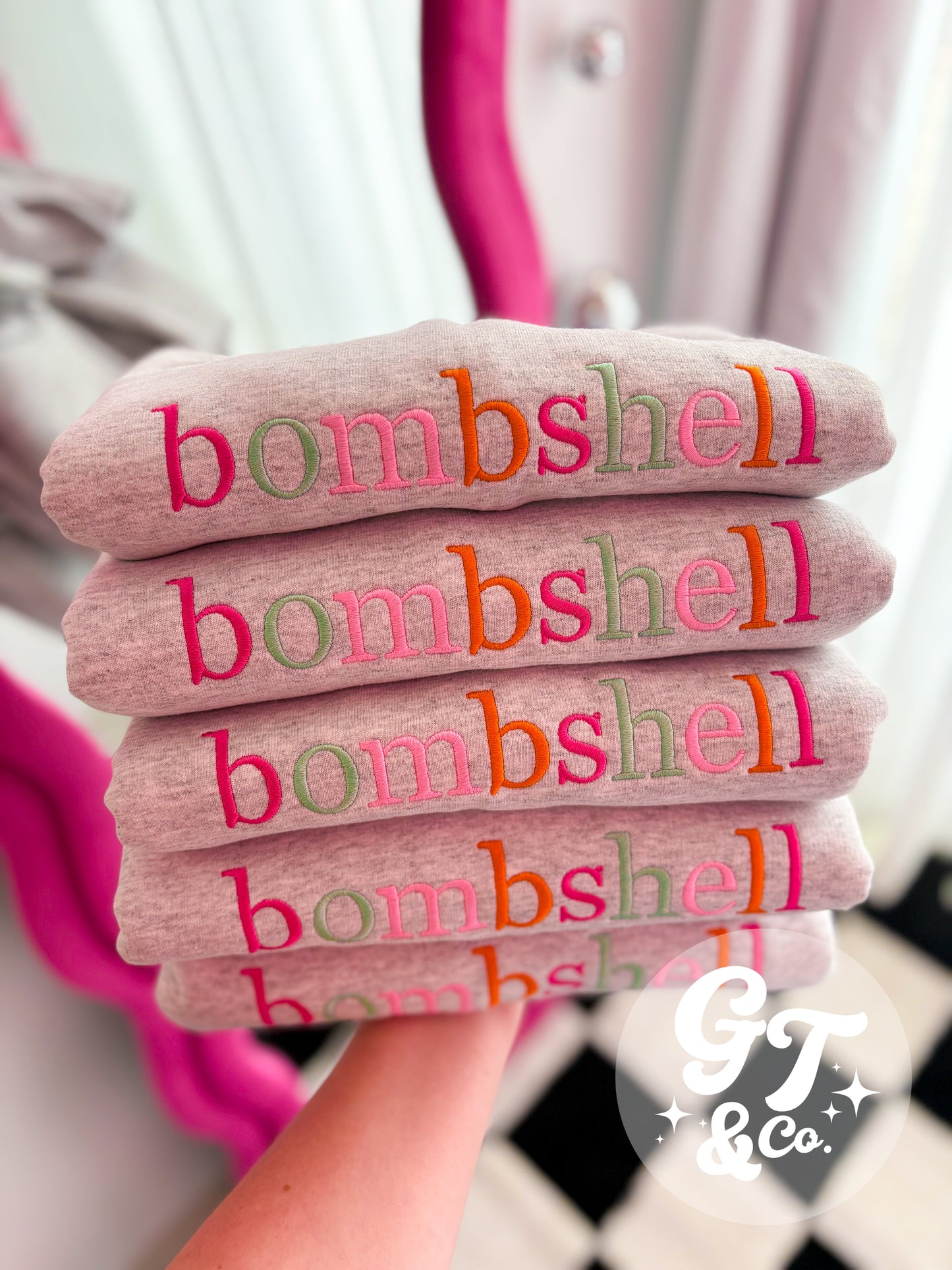 Custom Spring Business Embroidered Crewneck *MADE TO ORDER 10-15 BIZ DAYS*