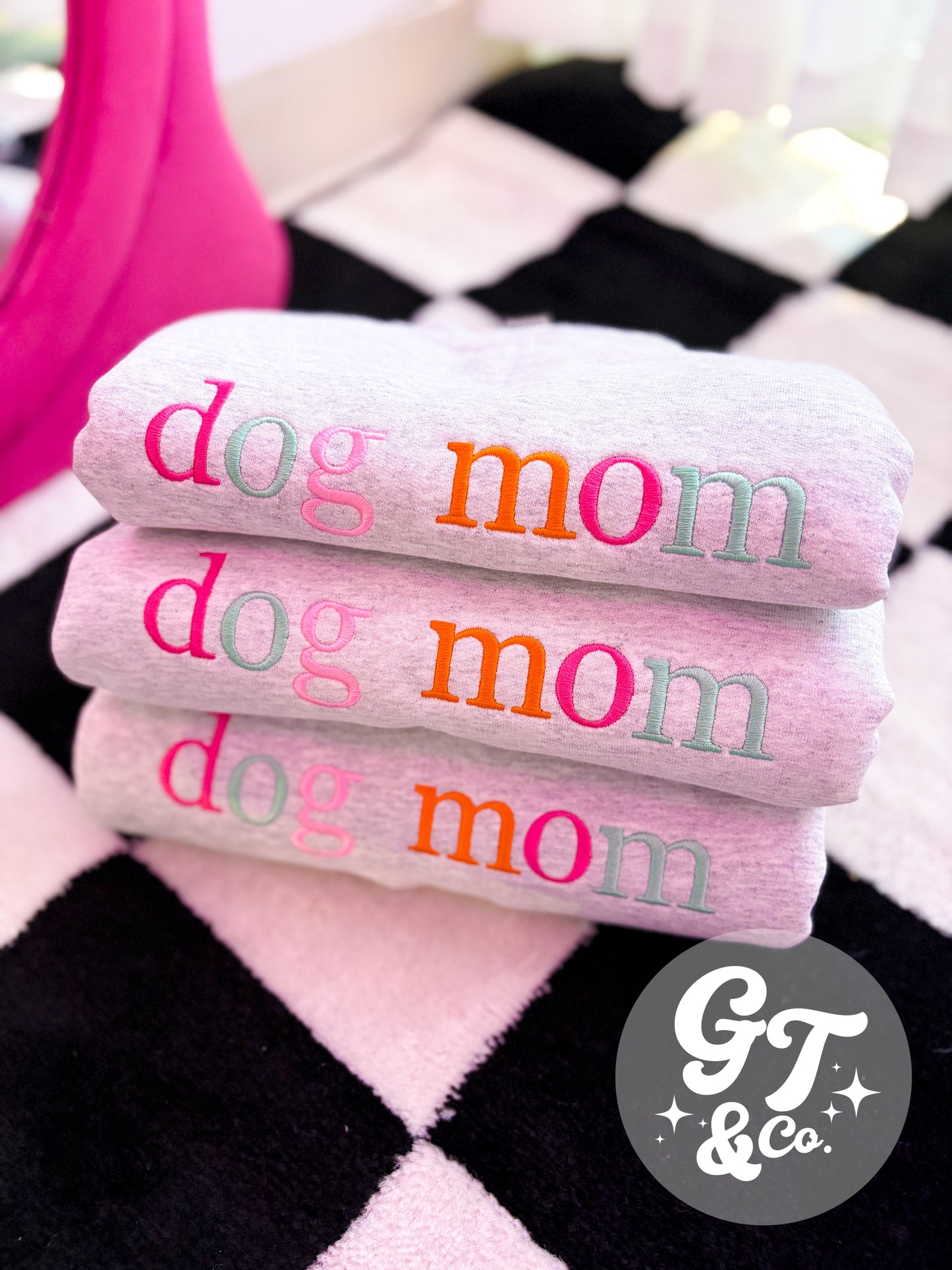 dog mom Embroidered Crewneck *MADE TO ORDER 10-15 BIZ DAYS*