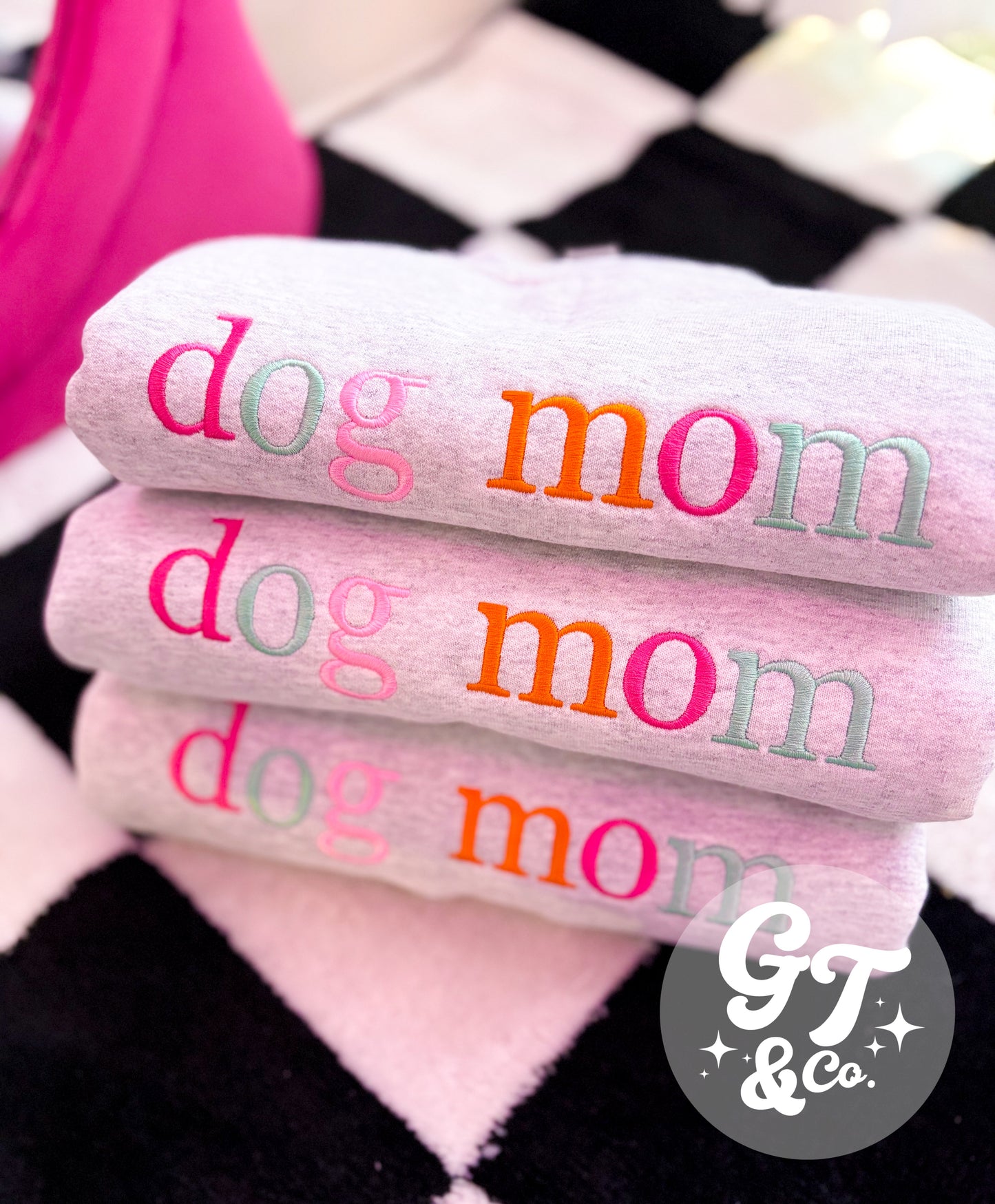dog mom Embroidered Crewneck *MADE TO ORDER 10-15 BIZ DAYS*