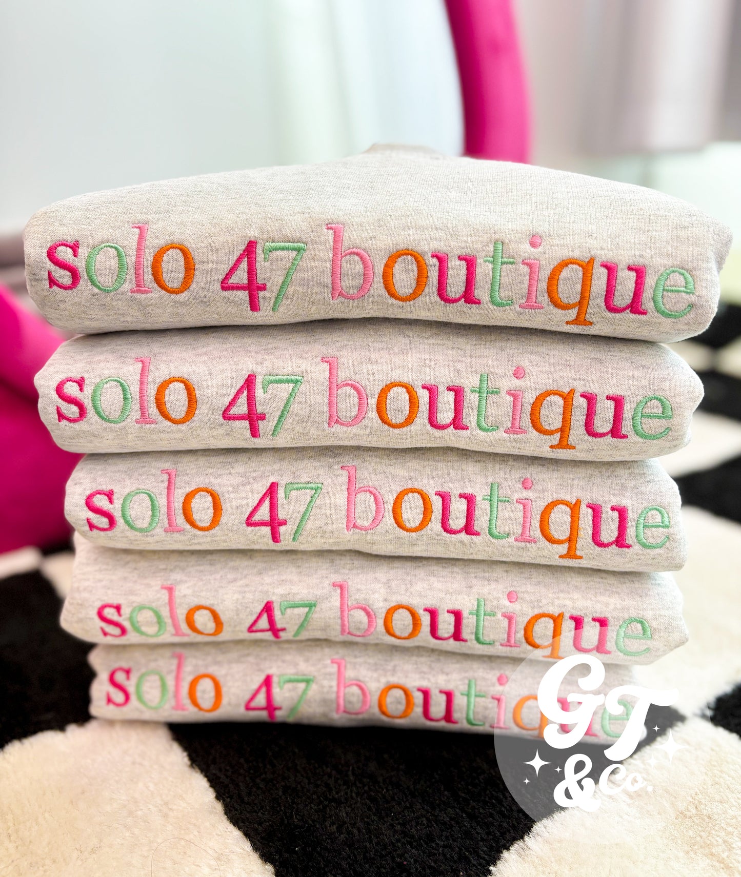 Custom Spring Business Embroidered Crewneck *MADE TO ORDER 10-15 BIZ DAYS*