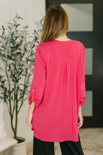 Lizzy Cardigan in Fuchsia