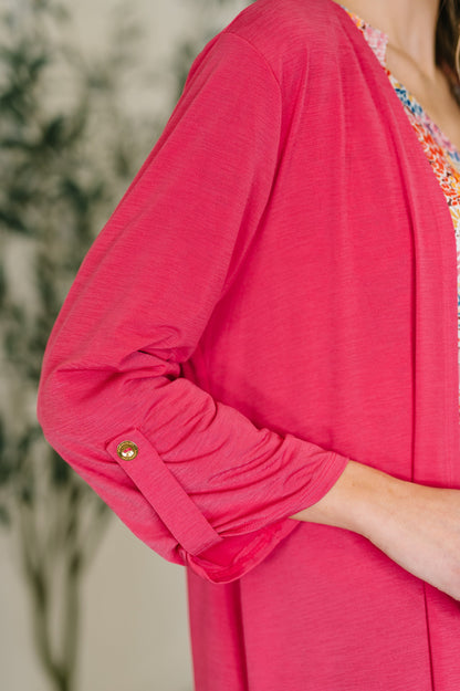 Lizzy Cardigan in Fuchsia