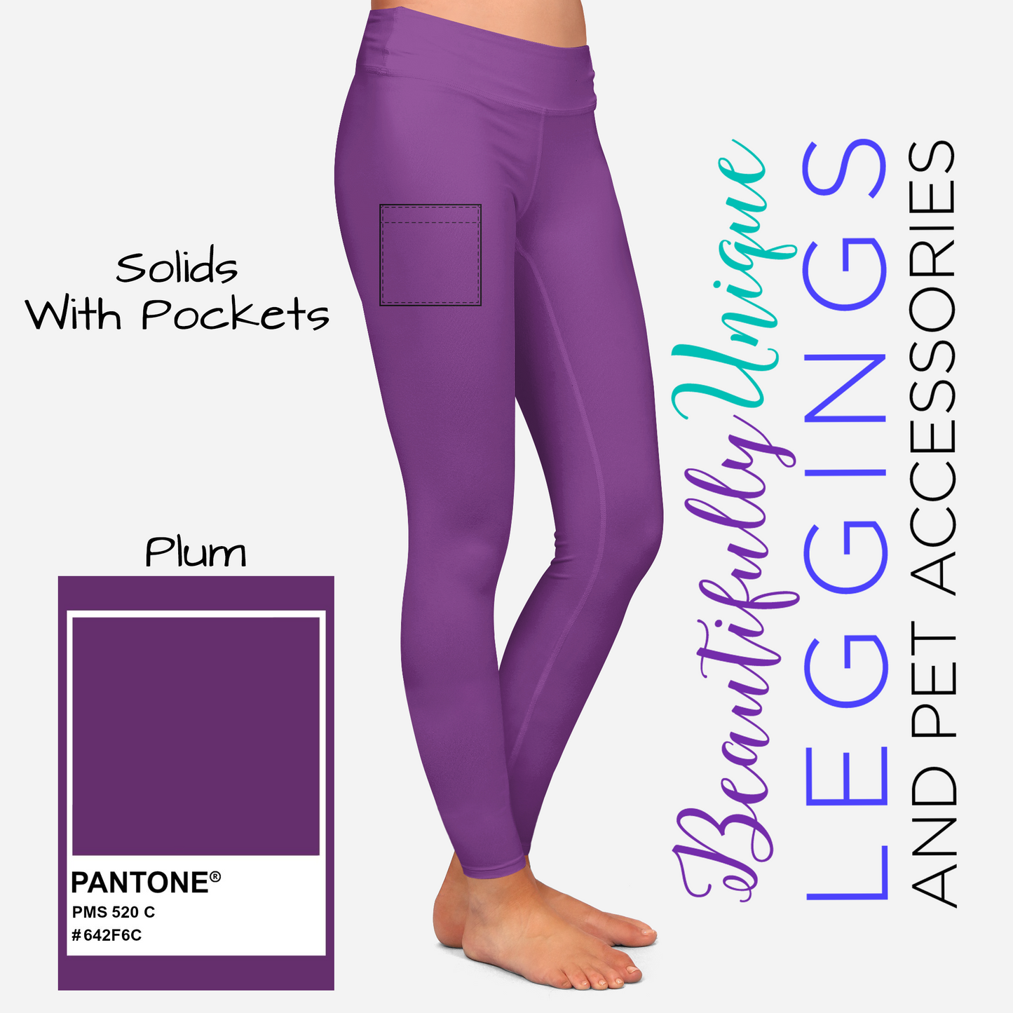Solid with Pockets - High-quality Handcrafted Vibrant Leggings