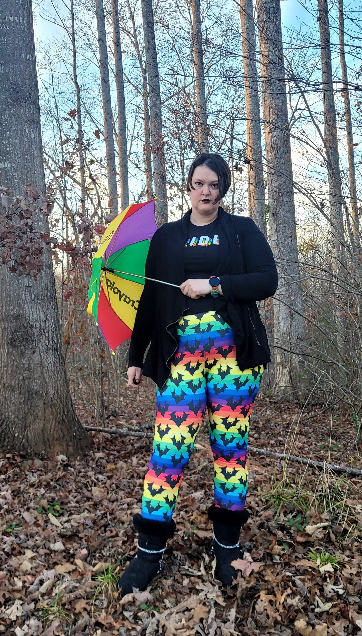 Rainbow Bats (Exclusive) - High-quality Handcrafted Vibrant Leggings