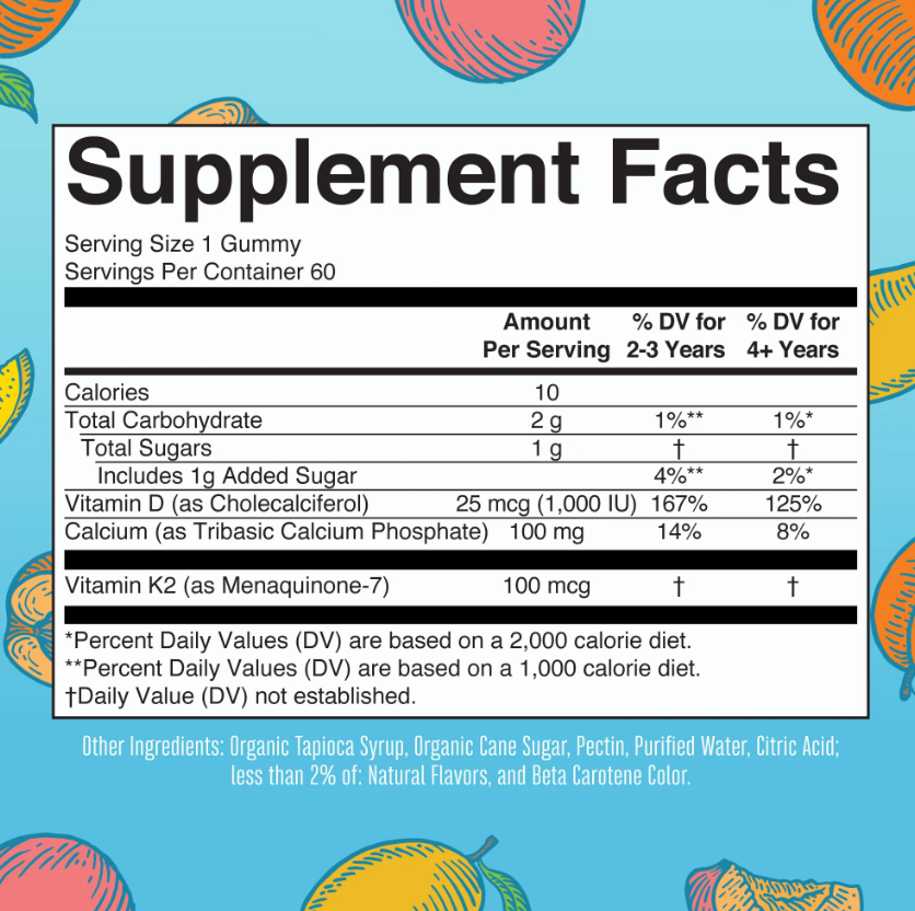 MARY RUTHS K2 + D3 Calcium Gummies