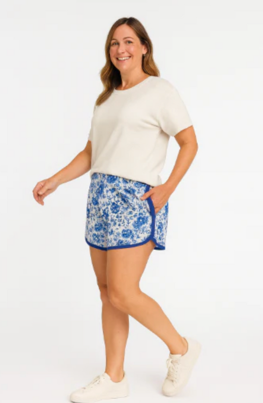 GO-GETTER SHORTS, BLUE FLORAL