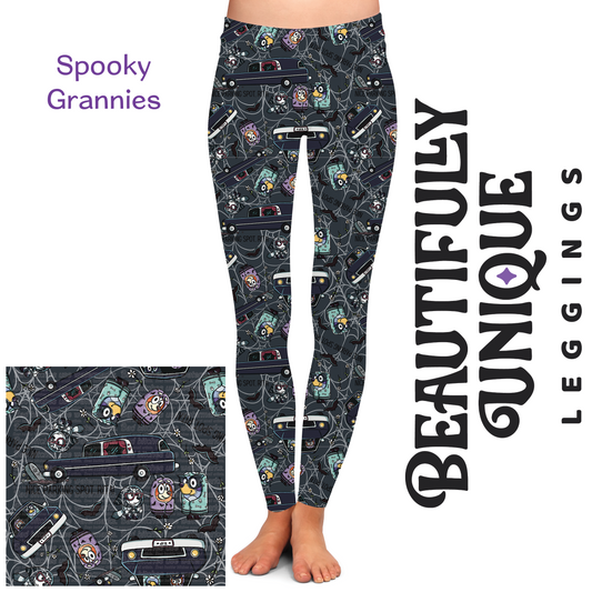 Pre-Order: Spooky Grannies Semi-Exclusive Leggings - High-quality Handcrafted Vibrant