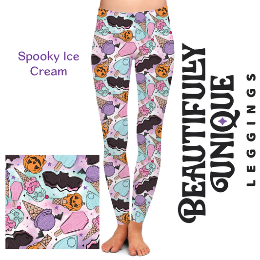 Spooky Ice Cream (Semi-Exclusive) - High-quality Handcrafted Vibrant Leggings